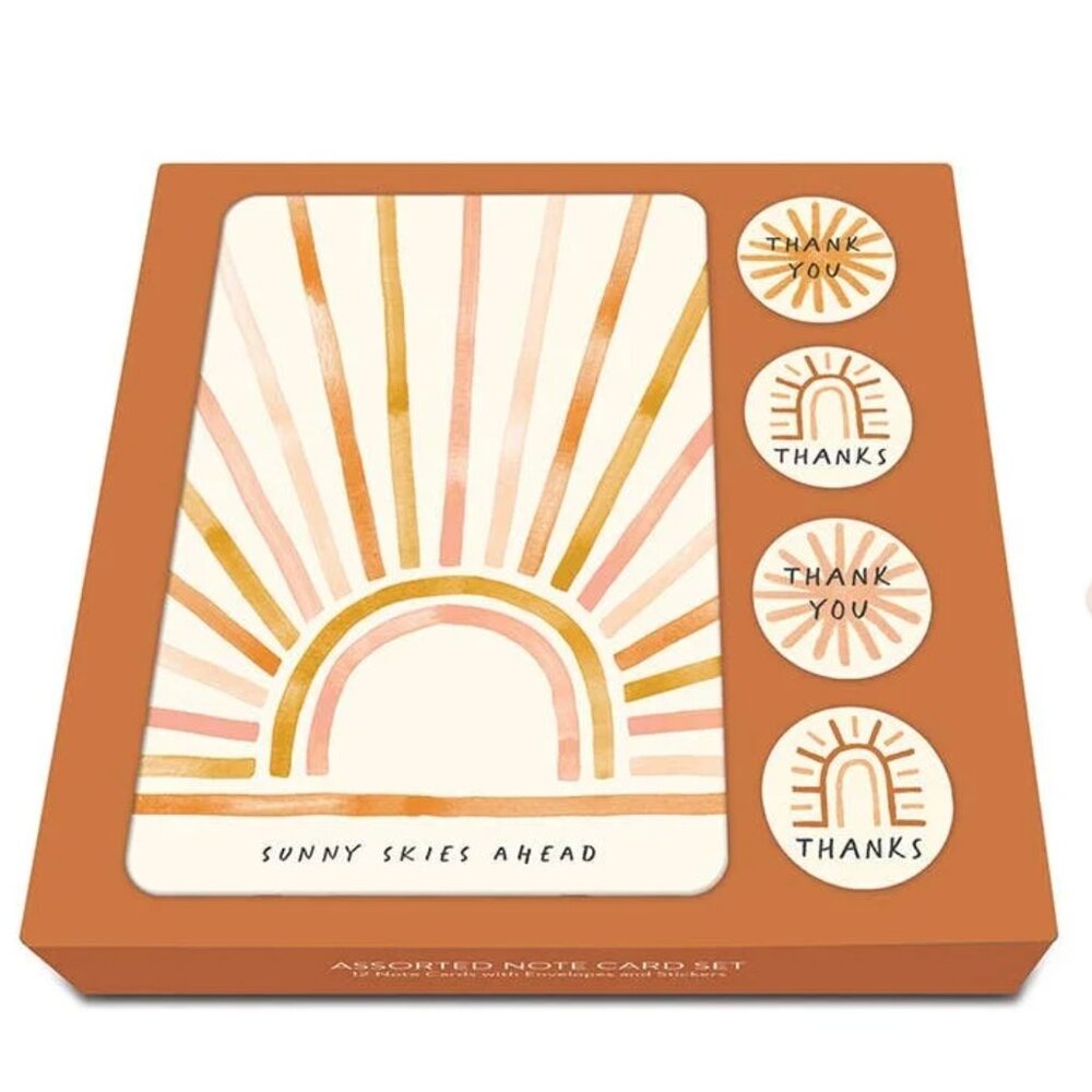 Studio Oh Sunny Skies Note Card Set with Stickers
